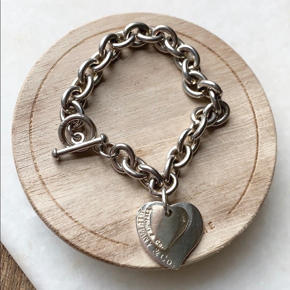 Jewelry - SS Tiffany inspired double heart bracelet